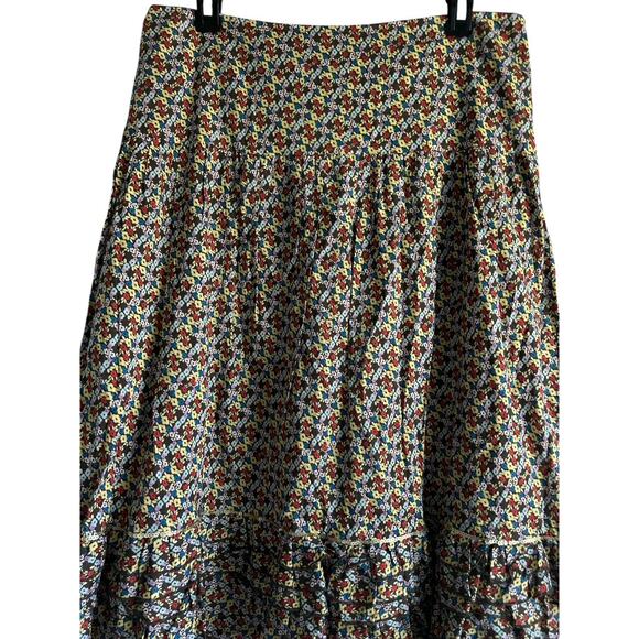 Kenzie Women’s Size 8 100% Cotton Ditzy Floral Print‎ Sequin Ruffled Double Hem - Picture 2 of 7